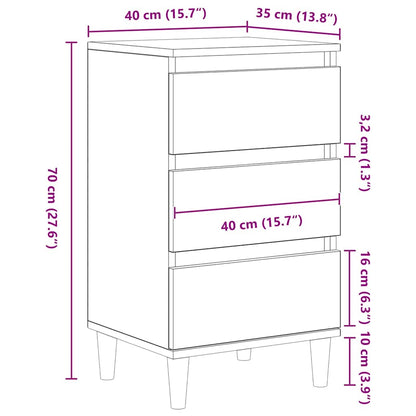 Nachttisch Artisan-Eiche 40 x 35 x 70 cm Holzwerkstoff