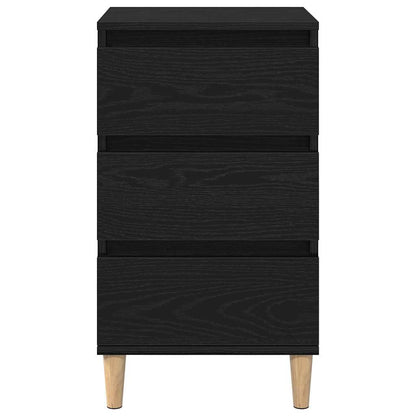 Nachttisch Schwarz Eichen-Optik 40 x 35 x 70 cm Holzwerkstoff