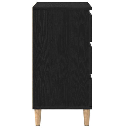 Nachttisch Schwarz Eichen-Optik 40 x 35 x 70 cm Holzwerkstoff