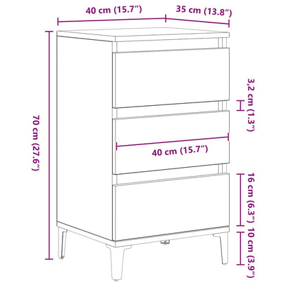 Nachttisch Altholz 45 x 35 x 44 cm Holzwerkstoff