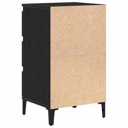 Nachttisch Schwarz Eichen-Optik 45 x 35 x 44 cm Holzwerkstoff