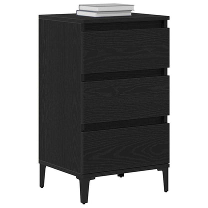 Nachttisch Schwarz Eichen-Optik 45 x 35 x 44 cm Holzwerkstoff