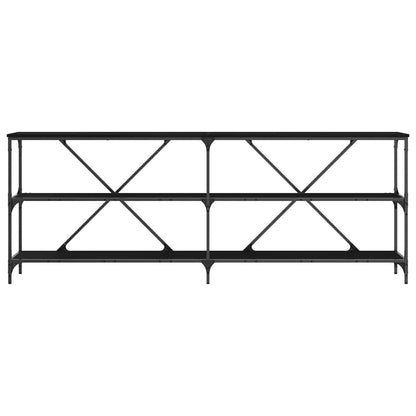Konsolentisch Schwarz Eichen-Optik 200 x 30 x 75 cm