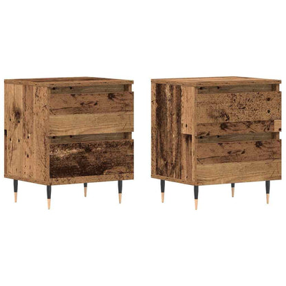 Nachttisch 2 stk. Altholz 40 x 35 x 50 cm Holzwerkstoff