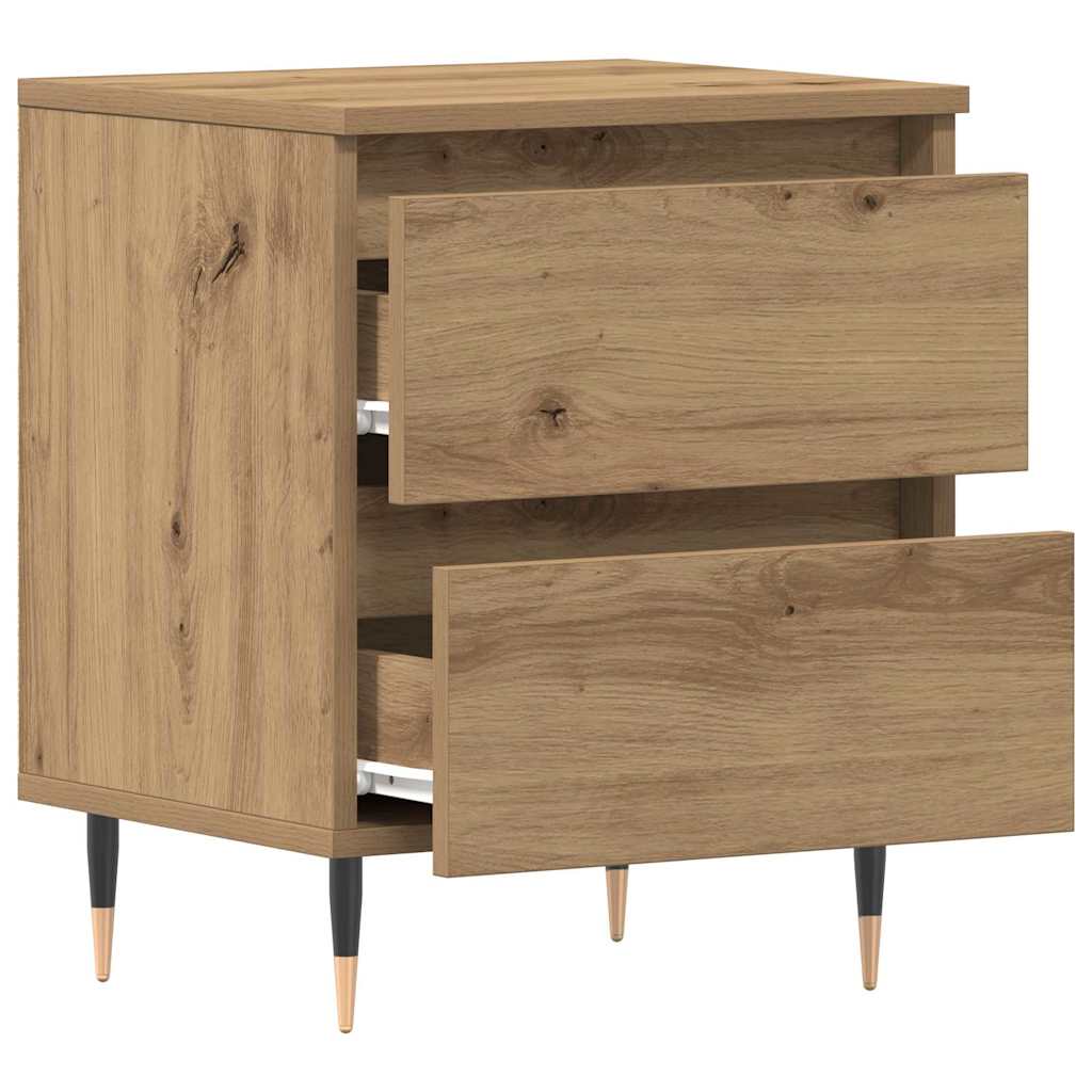 Nachttisch 2 pcs Eiche handwerklich 40 x 35 x 50 cm