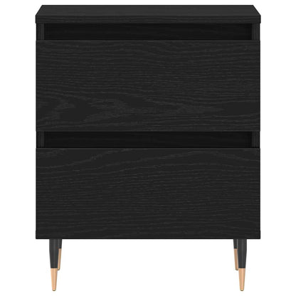 Nachttisch Schwarz Eichen-Optik 40 x 35 x 50 cm Holzwerkstoff