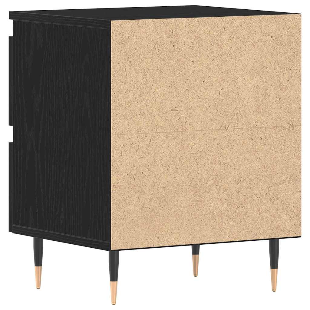 Nachttisch 2 pcs Schwarze Eiche 40 x 35 x 50 cm Holzwerkstoff