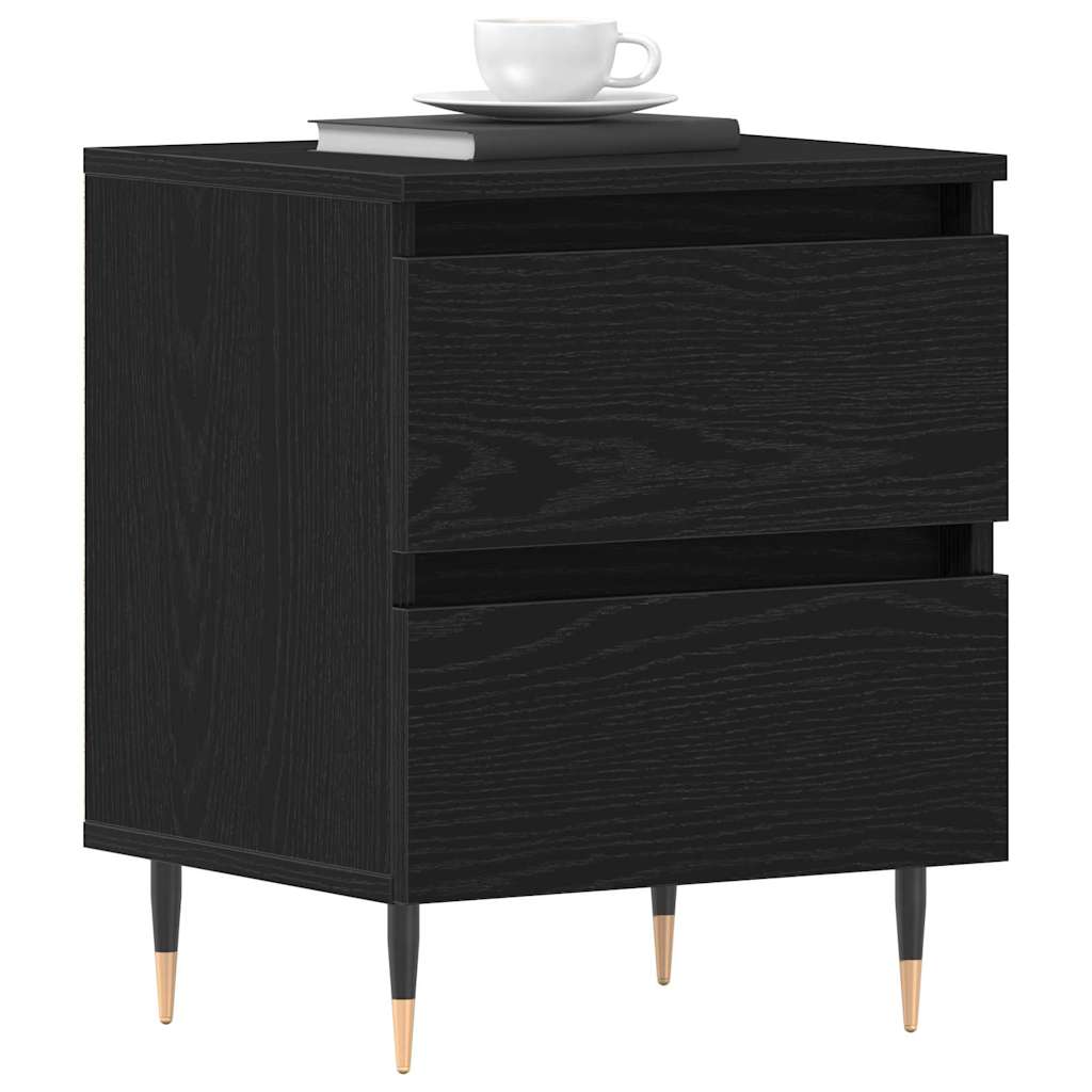 Nachttisch 2 pcs Schwarze Eiche 40 x 35 x 50 cm Holzwerkstoff