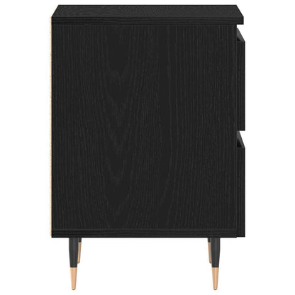 Nachttisch 2 stk. Schwarz Eichen-Optik 40 x 35 x 50 cm