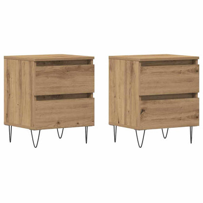 Nachttisch 2 stk. Artisan-Eiche 40 x 35 x 50 cm Holzwerkstoff