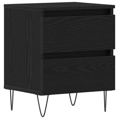 Nachttisch Schwarz Eichen-Optik 40 x 35 x 50 cm Holzwerkstoff