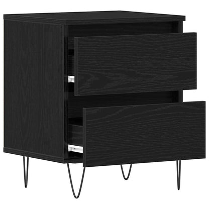 Nachttisch Schwarz Eichen-Optik 40 x 35 x 50 cm Holzwerkstoff