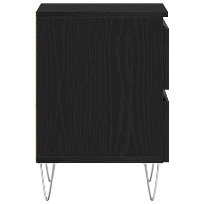 Nachttisch Schwarz Eichen-Optik 40 x 35 x 50 cm Holzwerkstoff