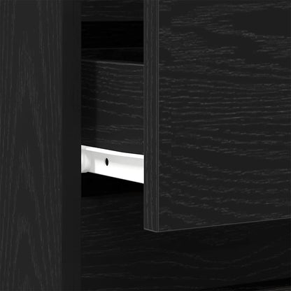 Nachttisch 2 stk. Schwarz Eichen-Optik 40 x 35 x 50 cm