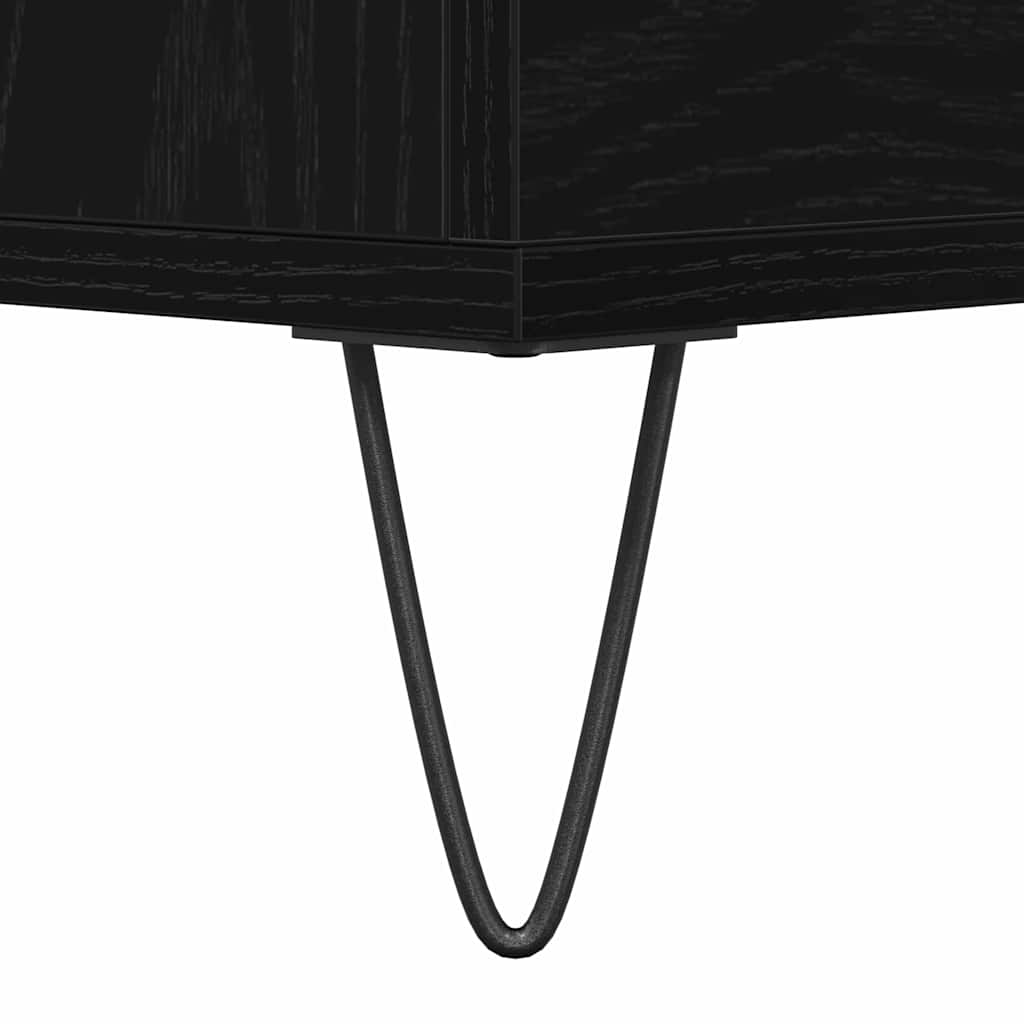 Sideboard Schwarz Eichen-Optik 60 x 35 x 70 cm Holzwerkstoff