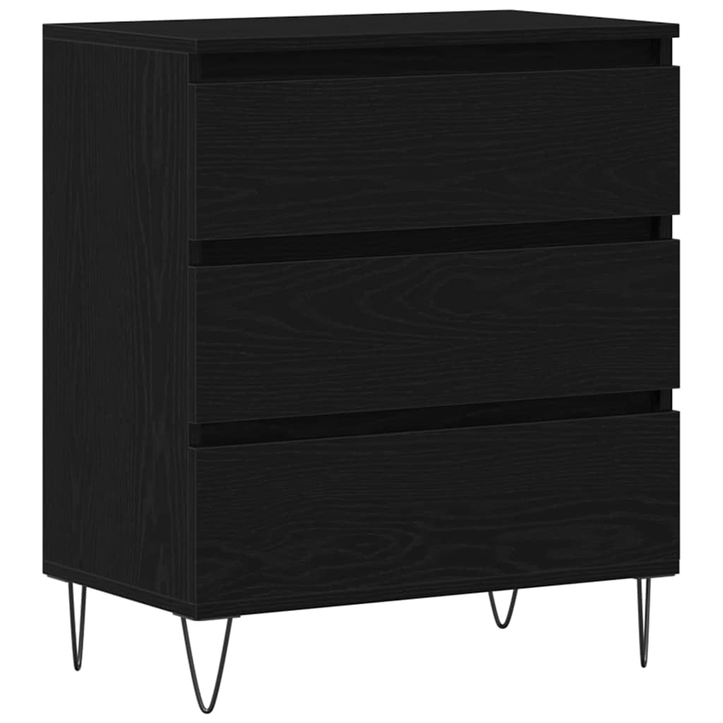 Sideboard Schwarz Eichen-Optik 60 x 35 x 70 cm Holzwerkstoff