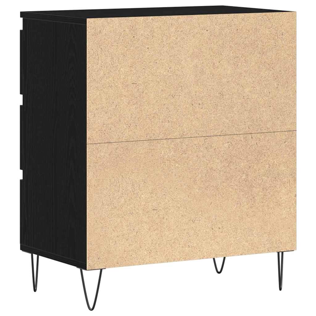 Sideboard Schwarz Eichen-Optik 60 x 35 x 70 cm Holzwerkstoff