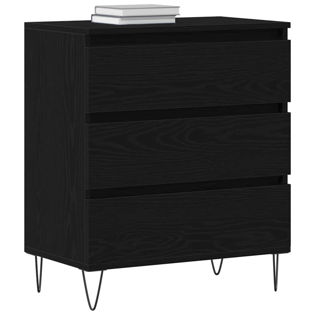 Sideboard Schwarz Eichen-Optik 60 x 35 x 70 cm Holzwerkstoff