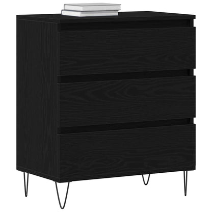 Sideboard Schwarz Eichen-Optik 60 x 35 x 70 cm Holzwerkstoff