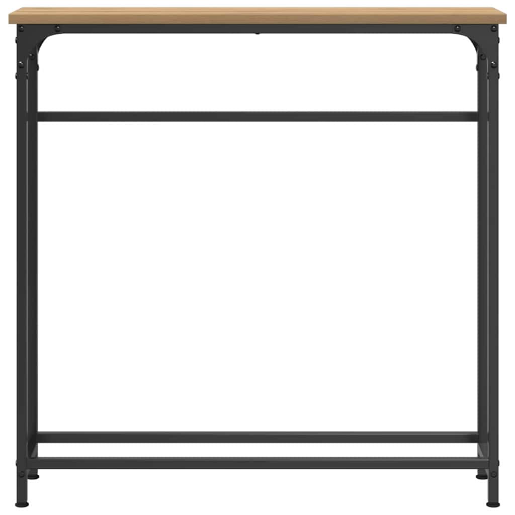 Konsolentisch mit Regal Eiche handwerklich 75 x 19,5 x 75 cm