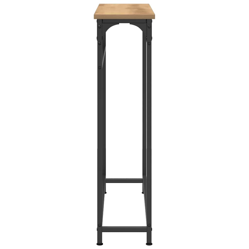 Konsolentisch mit Regal Eiche handwerklich 75 x 19,5 x 75 cm