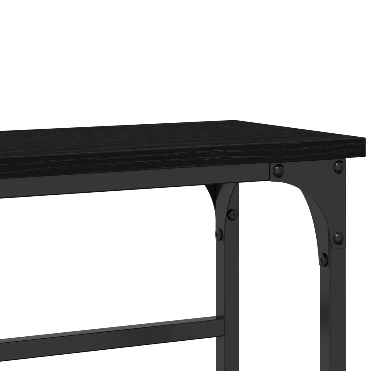 Konsolentisch Schwarz Eichen-Optik 75 x 19,5 x 75 cm