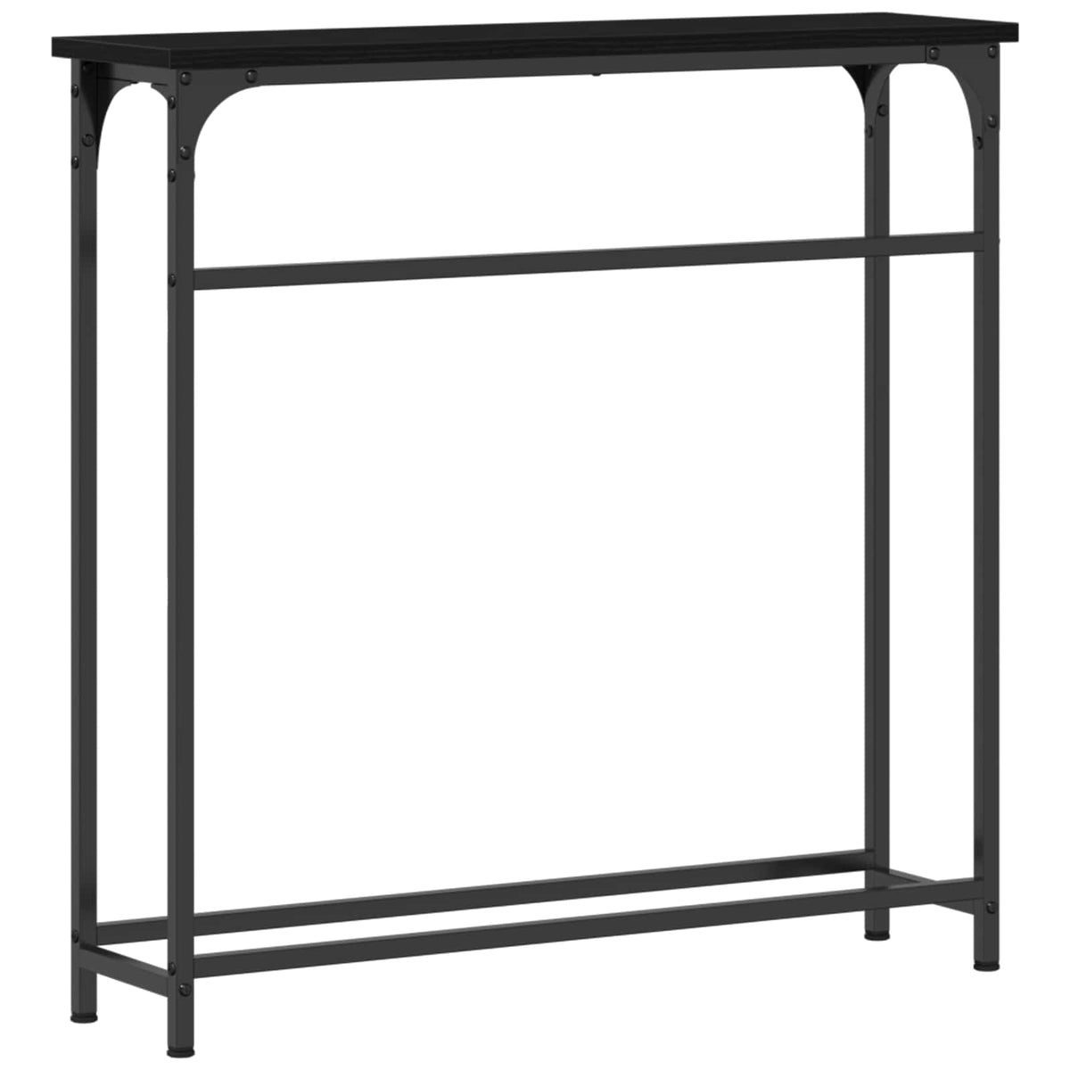 Konsolentisch Schwarz Eichen-Optik 75 x 19,5 x 75 cm