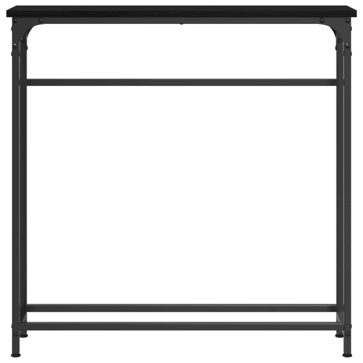Konsolentisch Schwarz Eichen-Optik 75 x 19,5 x 75 cm