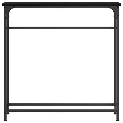 Konsolentisch Schwarz Eichen-Optik 75 x 19,5 x 75 cm