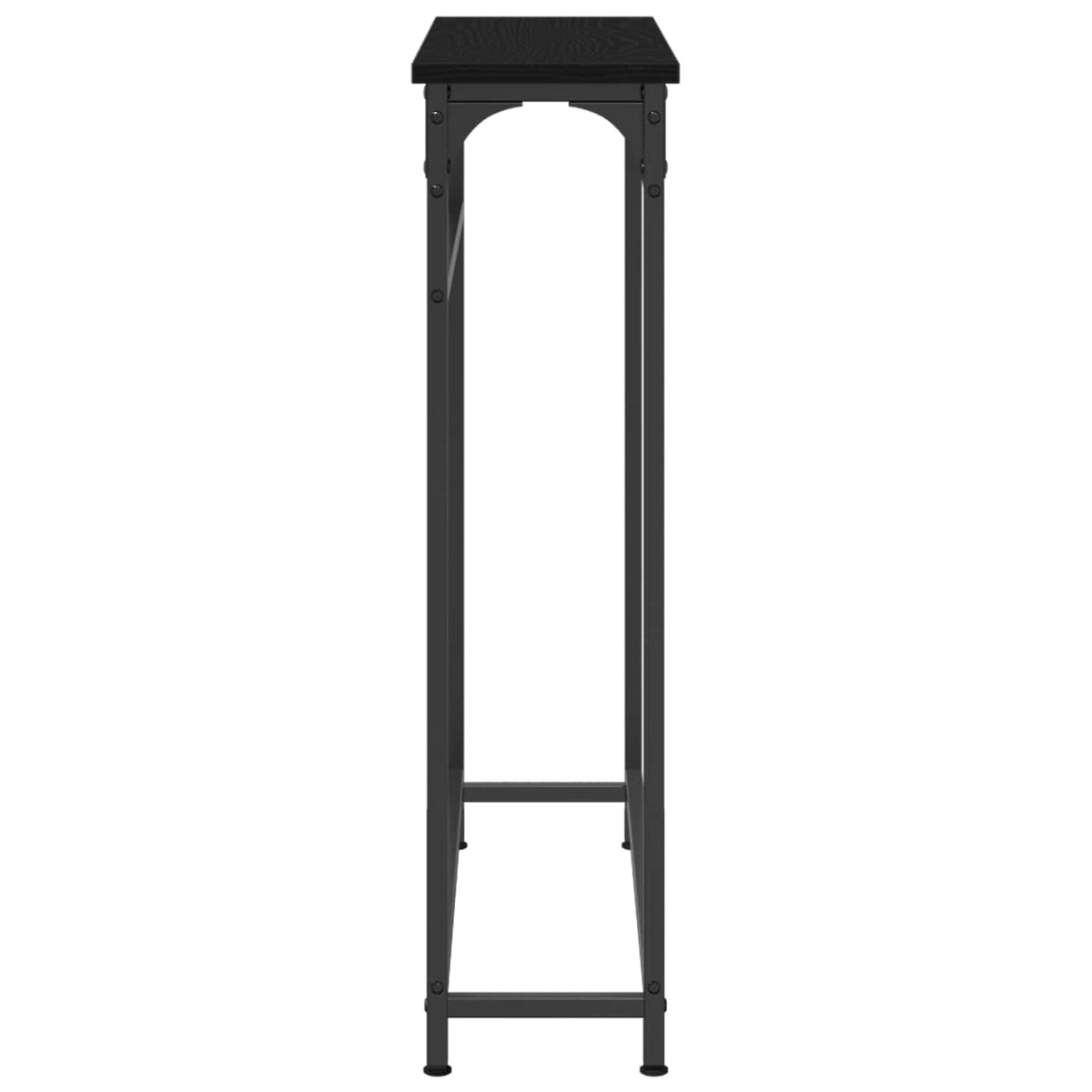 Konsolentisch Schwarz Eichen-Optik 75 x 19,5 x 75 cm
