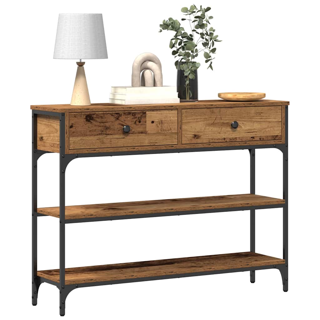 Konsolentisch Altholz 100 x 25 x 75 cm Holzwerkstoff