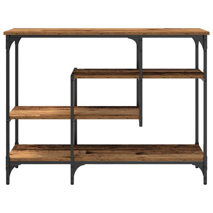 Konsolentisch Altholz 100 x 35 x 75 cm Schichtholz und Metall