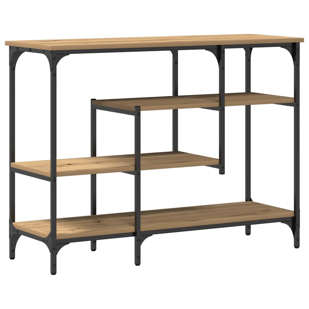 Konsolentisch mit Regal Eiche handwerklich 100 x 35 x 75 cm