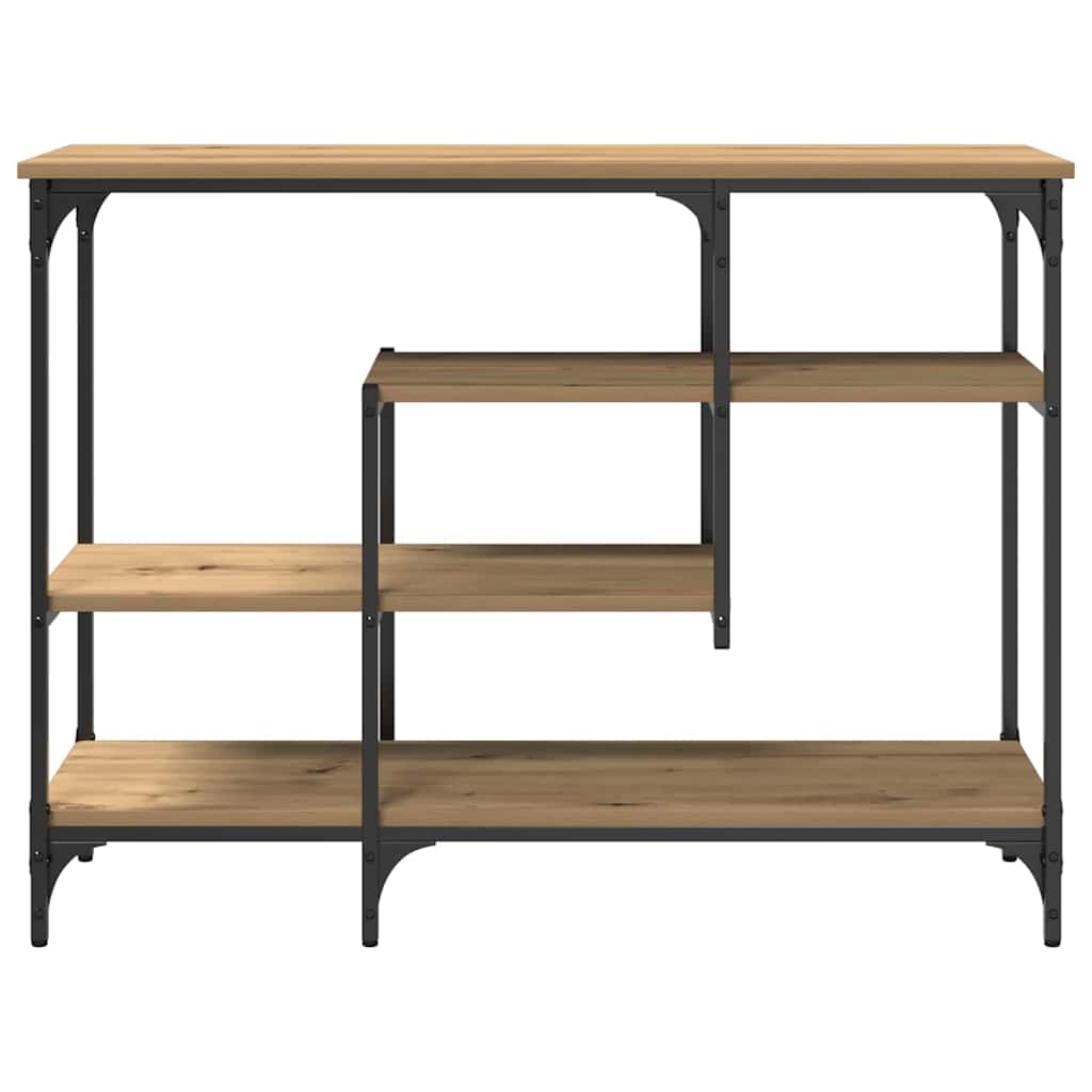 Konsolentisch mit Regal Eiche handwerklich 100 x 35 x 75 cm