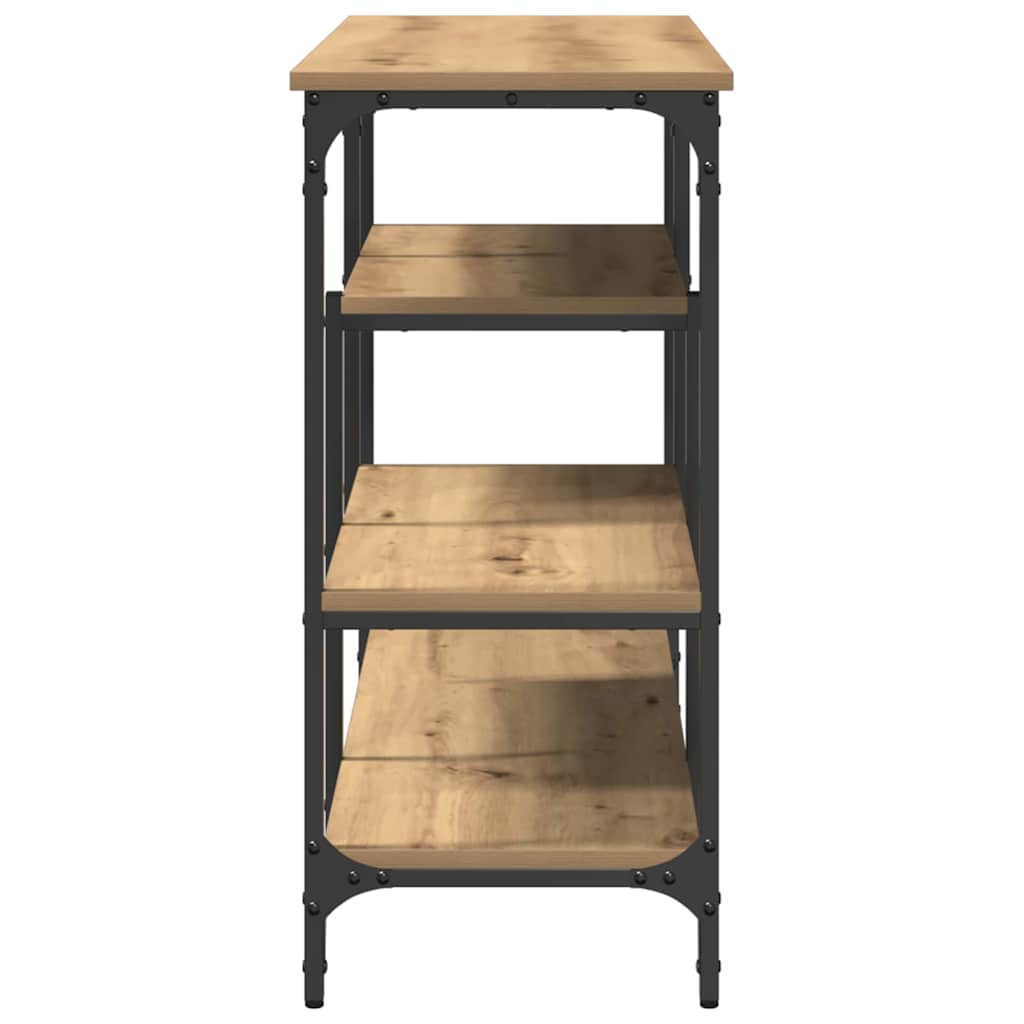 Konsolentisch mit Regal Eiche handwerklich 100 x 35 x 75 cm