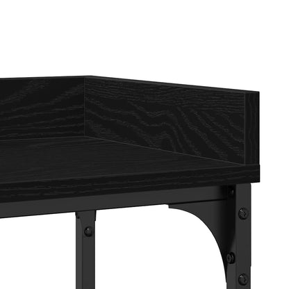 Konsolentisch Schwarz Eichen-Optik 100 x 30 x 80 cm