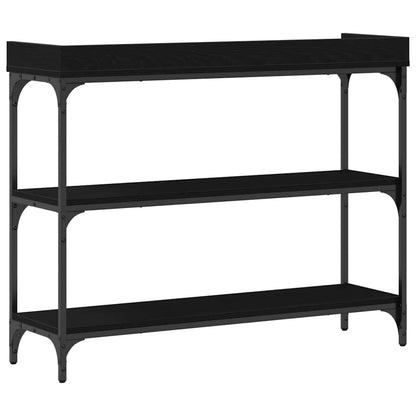 Konsolentisch Schwarz Eichen-Optik 100 x 30 x 80 cm