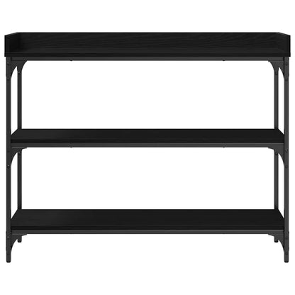 Konsolentisch Schwarz Eichen-Optik 100 x 30 x 80 cm