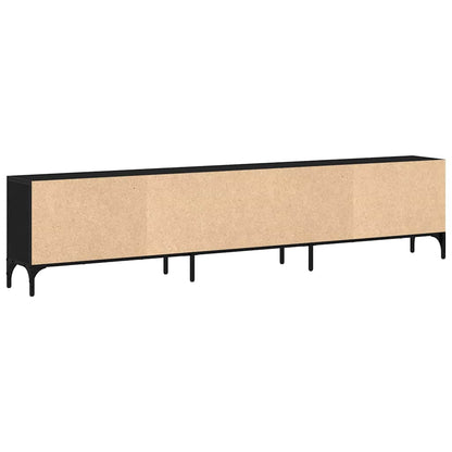 TV-Schränk 200 x 25 x 44 cm Schwarz Eichen-Optik Holzwerkstoff