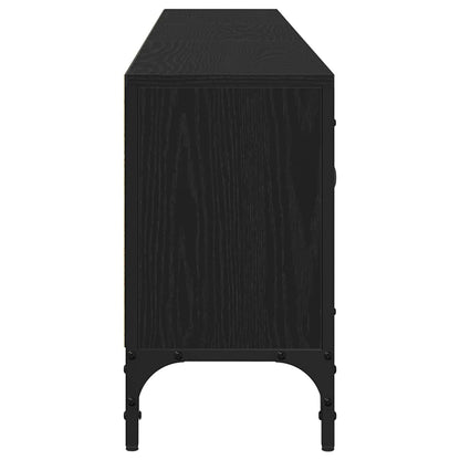TV-Schränk 200 x 25 x 44 cm Schwarz Eichen-Optik Holzwerkstoff