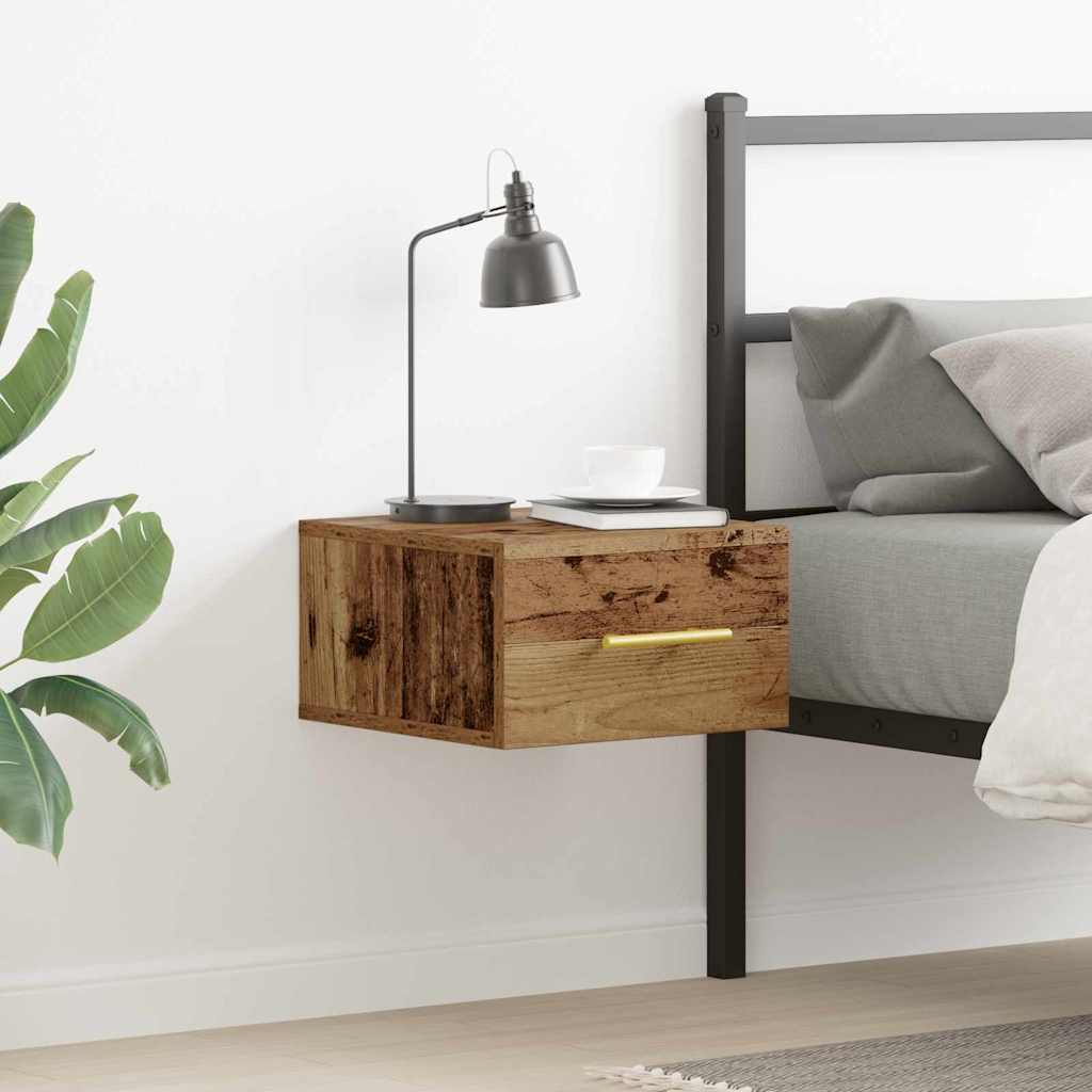 Nachttisch 35 x 35 x 20 cm Holzwerkstoff Altholz