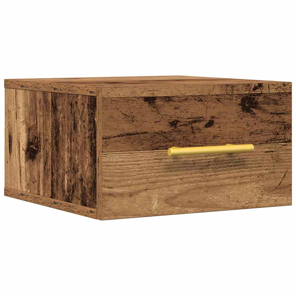Nachttisch 35 x 35 x 20 cm Holzwerkstoff Altholz