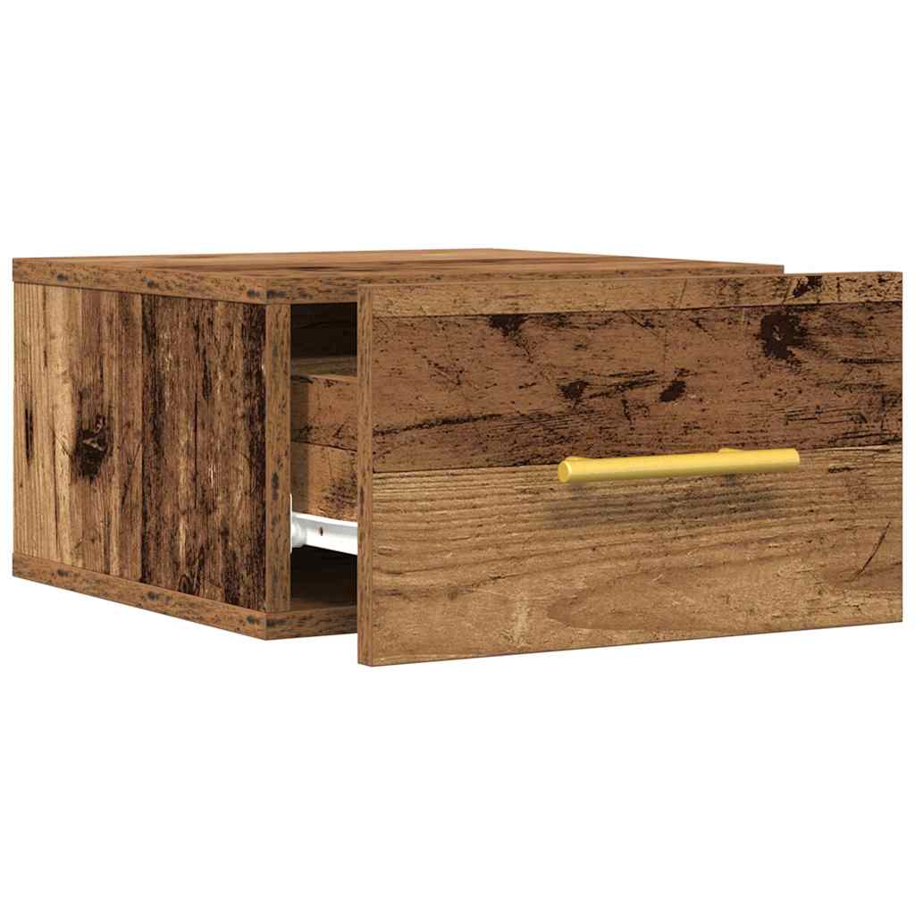 Nachttisch 35 x 35 x 20 cm Holzwerkstoff Altholz