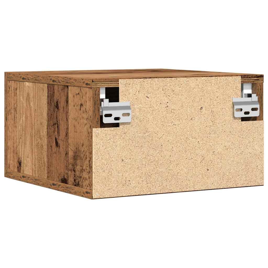 Nachttisch 35 x 35 x 20 cm Holzwerkstoff Altholz