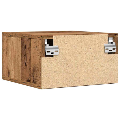 Nachttisch 35 x 35 x 20 cm Holzwerkstoff Altholz