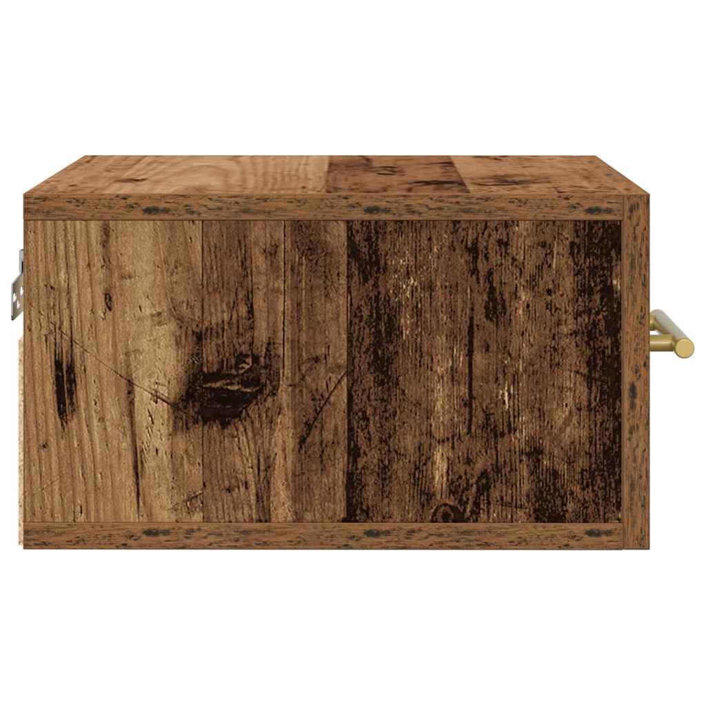 Nachttisch 35 x 35 x 20 cm Holzwerkstoff Altholz