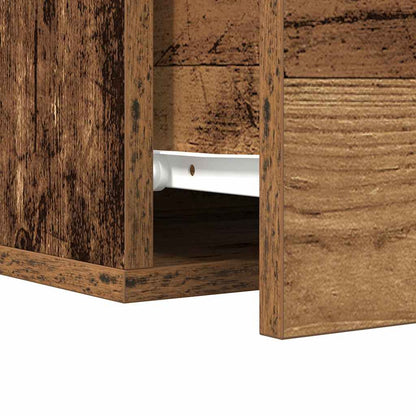 Nachttisch 2 stk. 35 x 35 x 20 cm Holzwerkstoff Altholz