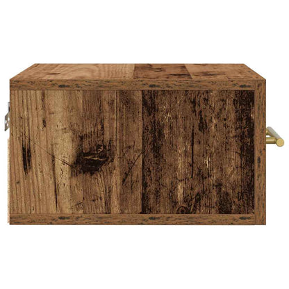 Nachttisch 2 stk. 35 x 35 x 20 cm Holzwerkstoff Altholz
