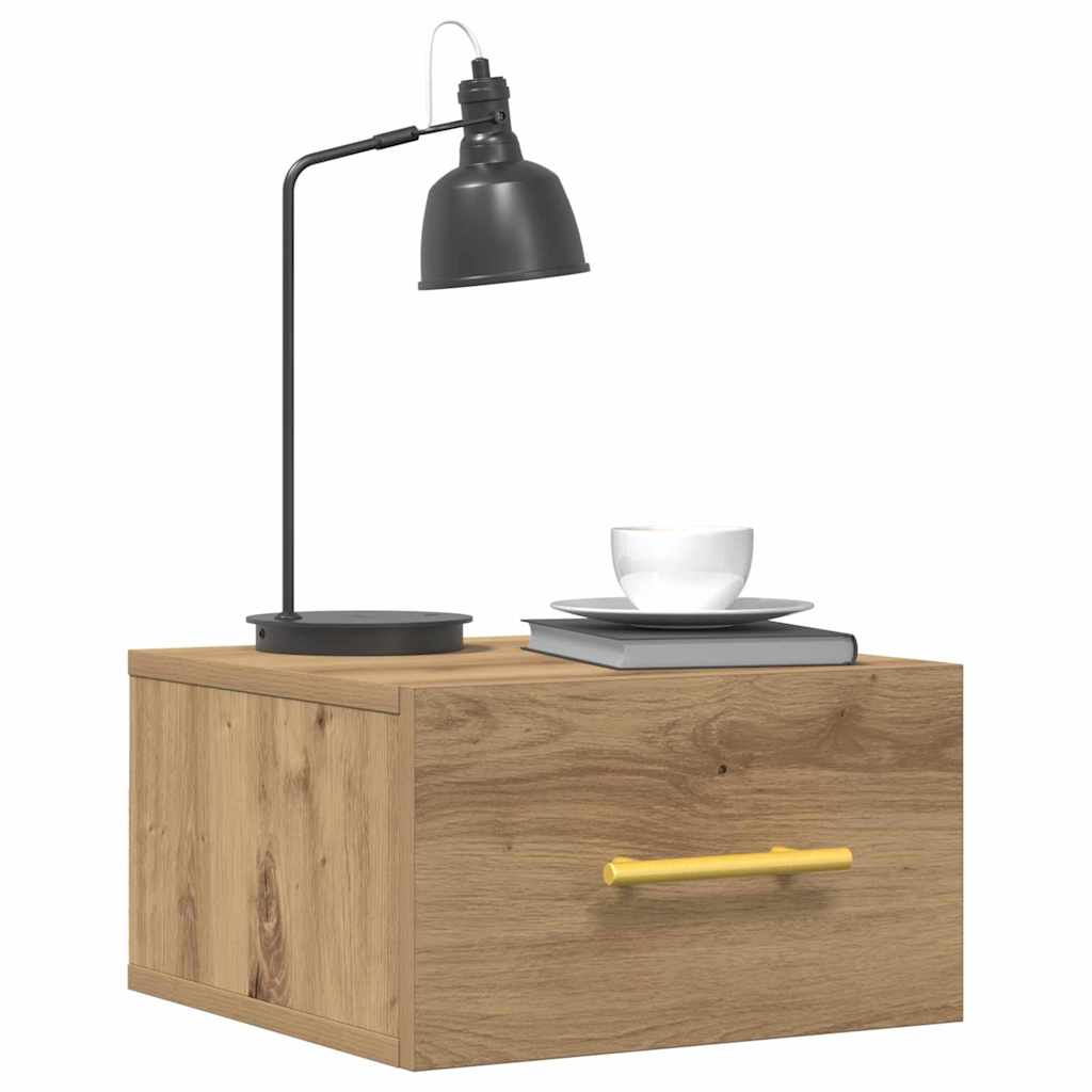 Nachttisch 35 x 35 x 20 cm Holzwerkstoff Artisan-Eiche