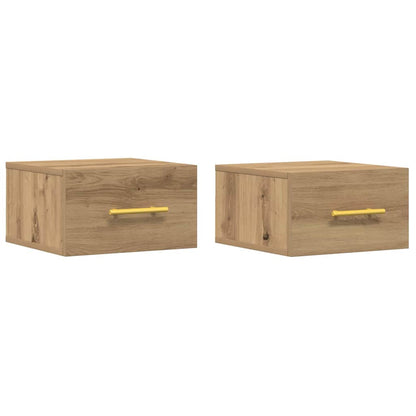 Nachttisch 2 Stk. 35 x 35 x 20 cm Holzwerkstoff Artisan-Eiche